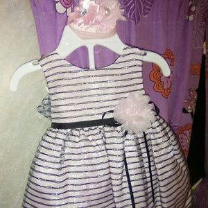 Pink/black baby girls Sunday best dress